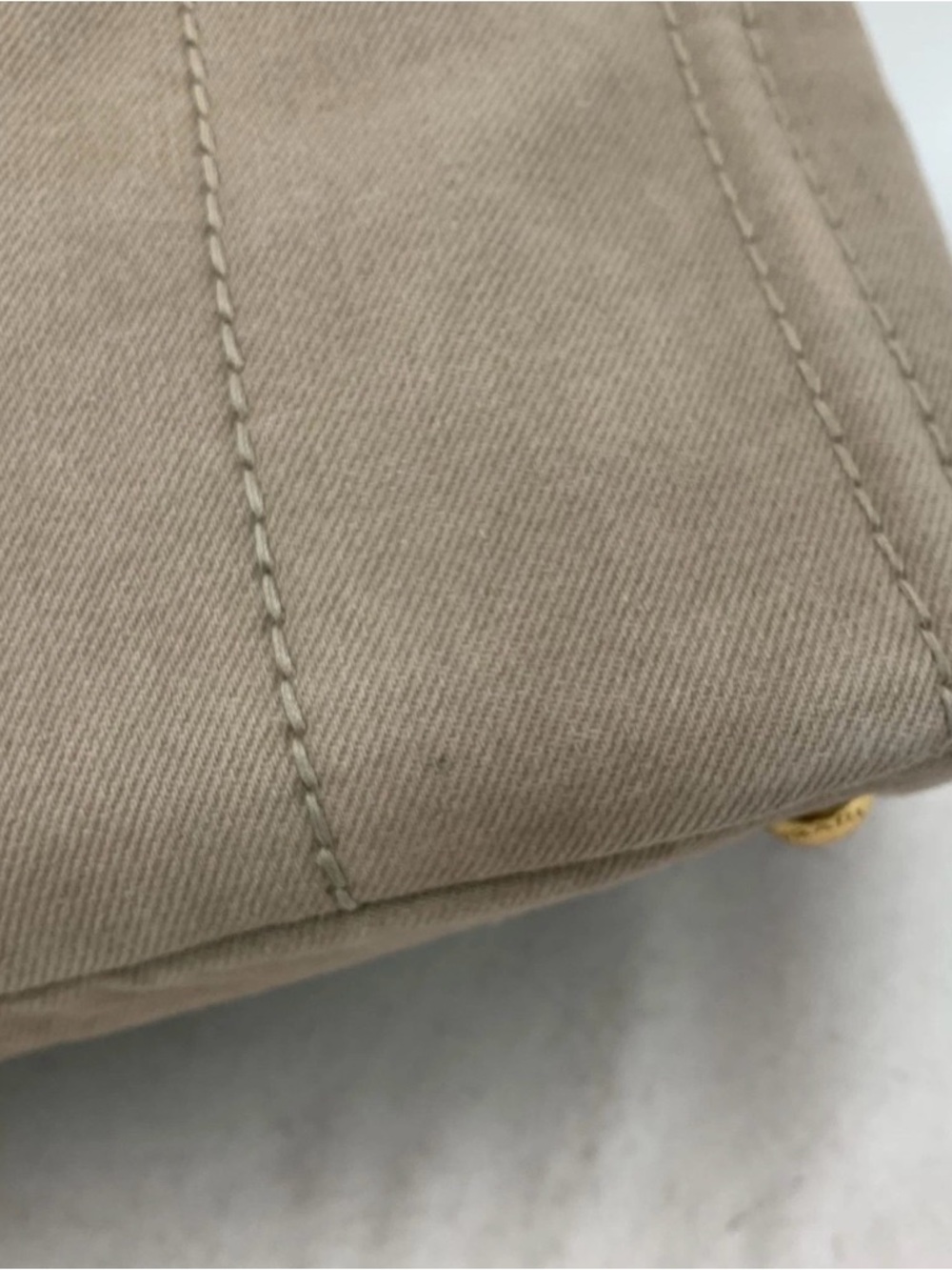 Prada Khaki Handbag Canapa tote - Picture 7 of 9